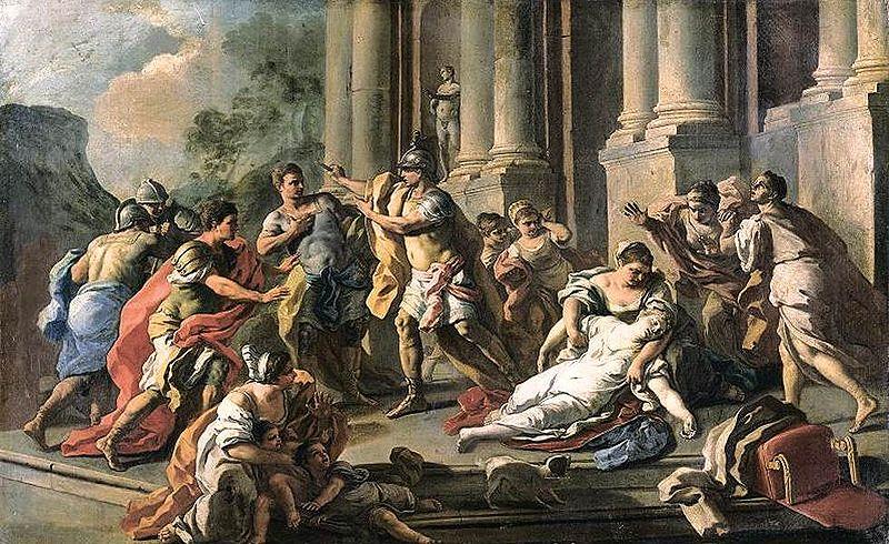 Francesco de mura Horatius Slaying His Sister after the Defeat of the Curiatii China oil painting art